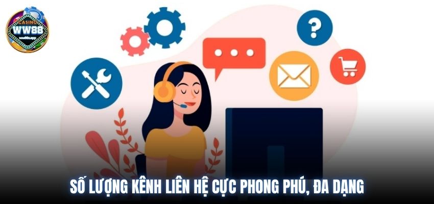 Số lượng kênh liên hệ cực phong phú, đa dạng